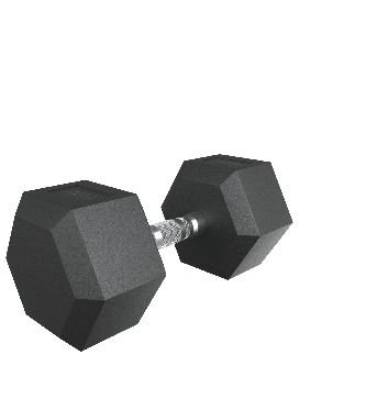 Гантель гексагональная UNIX Fit обрезиненная 25 кг / шт. - 8